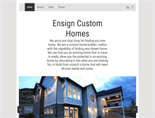 Tablet Screenshot of ensigncustomhomes.com